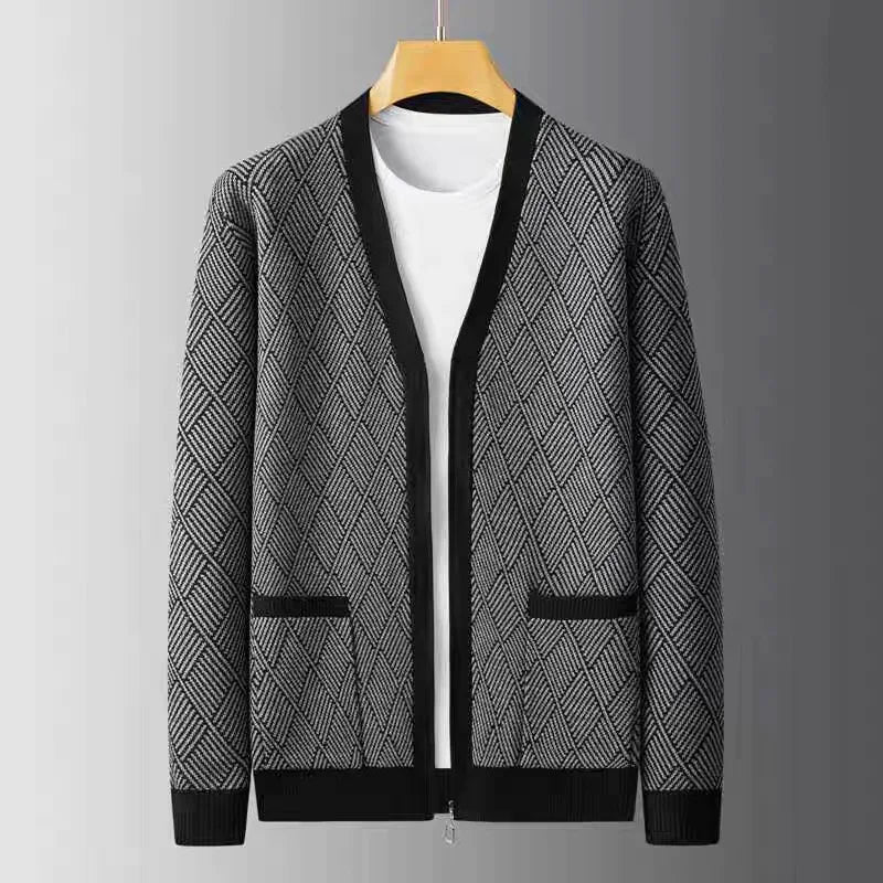 Avenue Diamond Knit Zip Jacket
