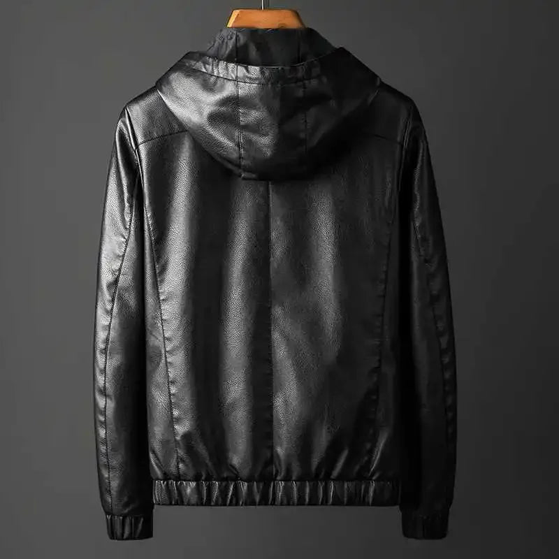 Brixton Hooded Leather Jacket