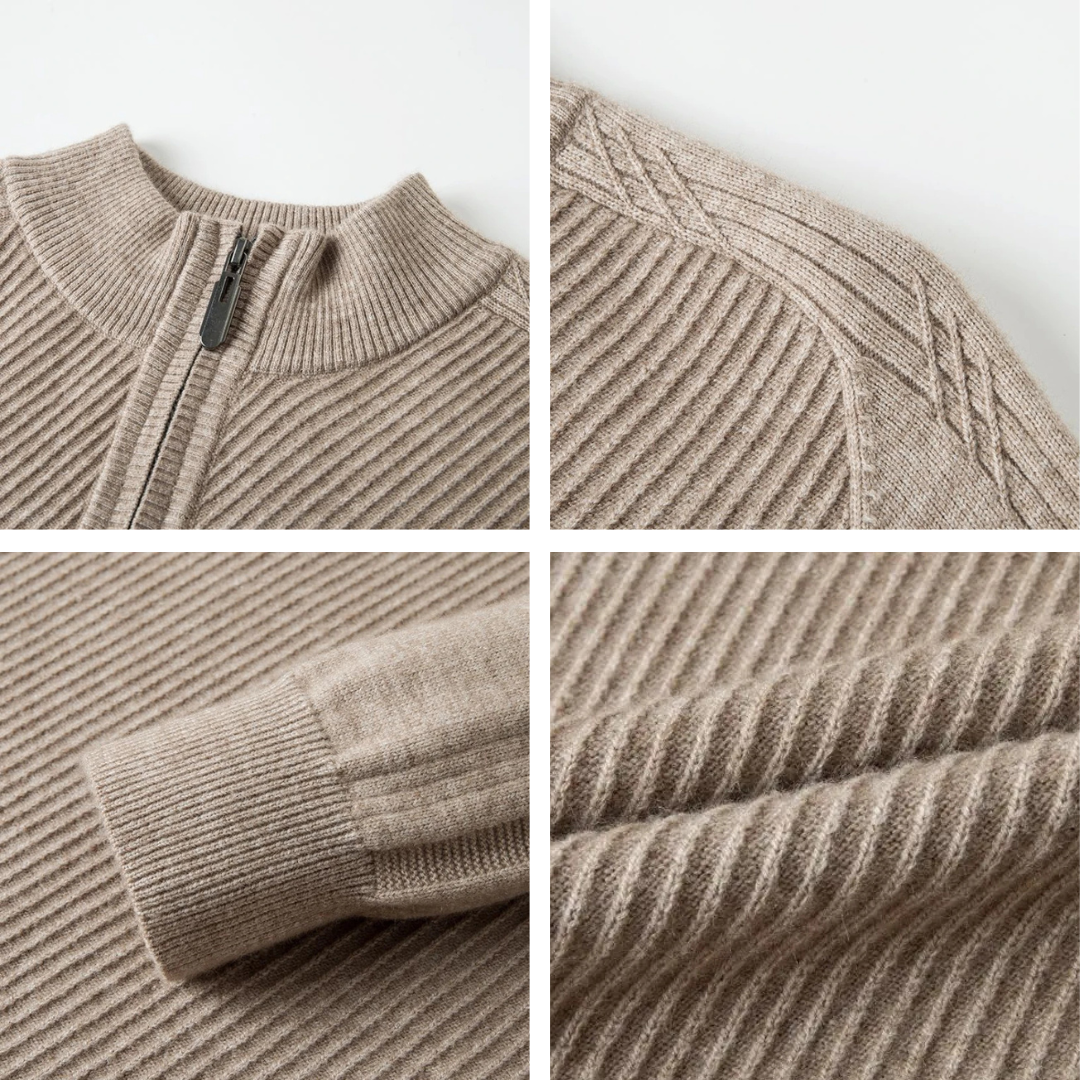 Lewis Ribbed Quarter-Zip